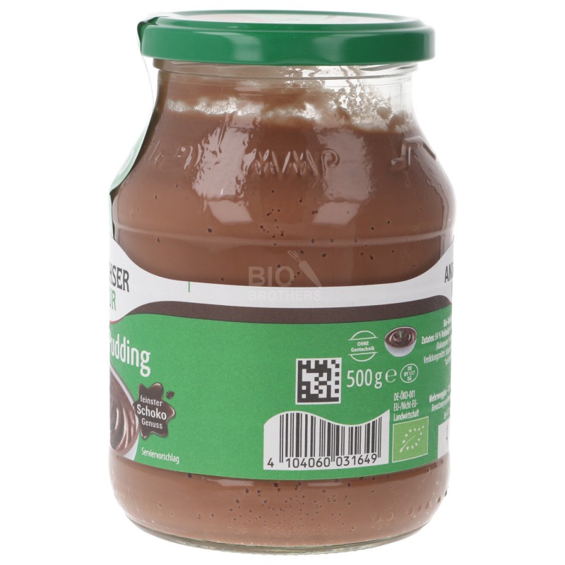 BUDINO AL CIOCCOLATO BIO IN VASO XL 500G AND.