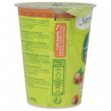 DESSERT SOYA NOCCIOLA GREEK 400G SOJADE DESSERT SOYA NOCCIOLA GREEK 400G SOJADE