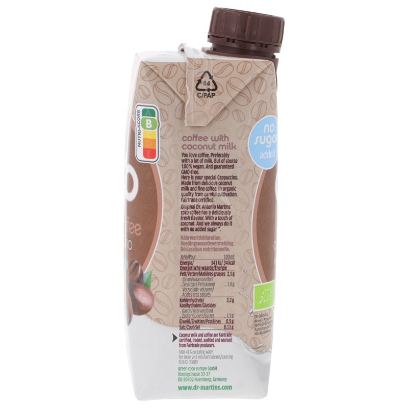Drink Cocco Coffee Cappuccino Bio Vegan To-Go