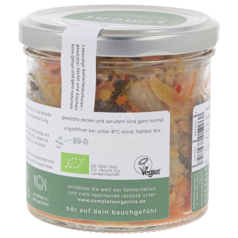 Kimchi di verdure fermentate non pastorizzato Bio Vegan