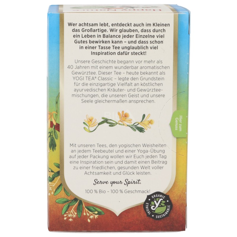 HAPPY NATURE TISANA FILTRI BIO 32.3G YOGI