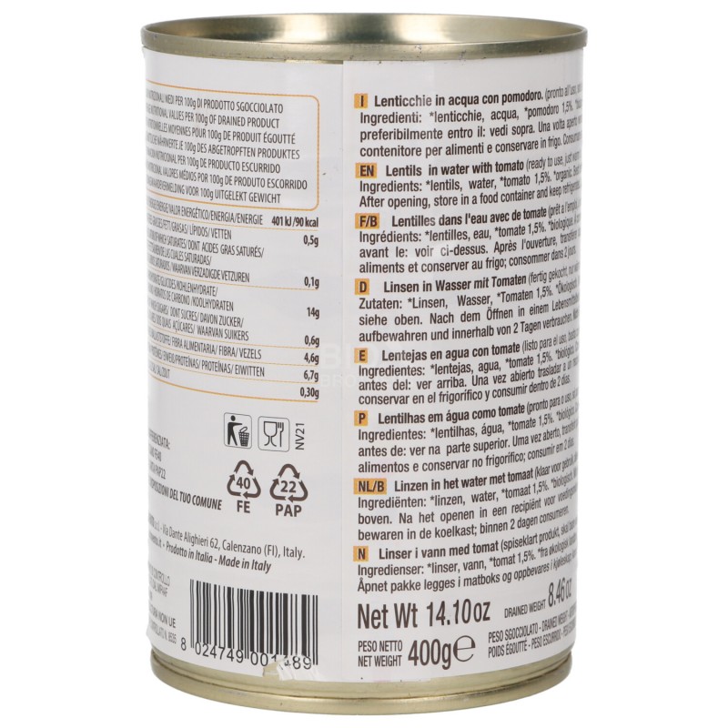 LENTICCHIE V.DI 400GR NUTR.