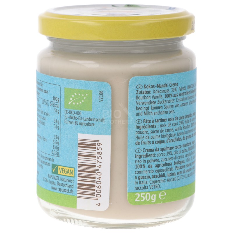 CREMA BIANCA MANDORLA & COCCO BIO 250G RAPUNZEL