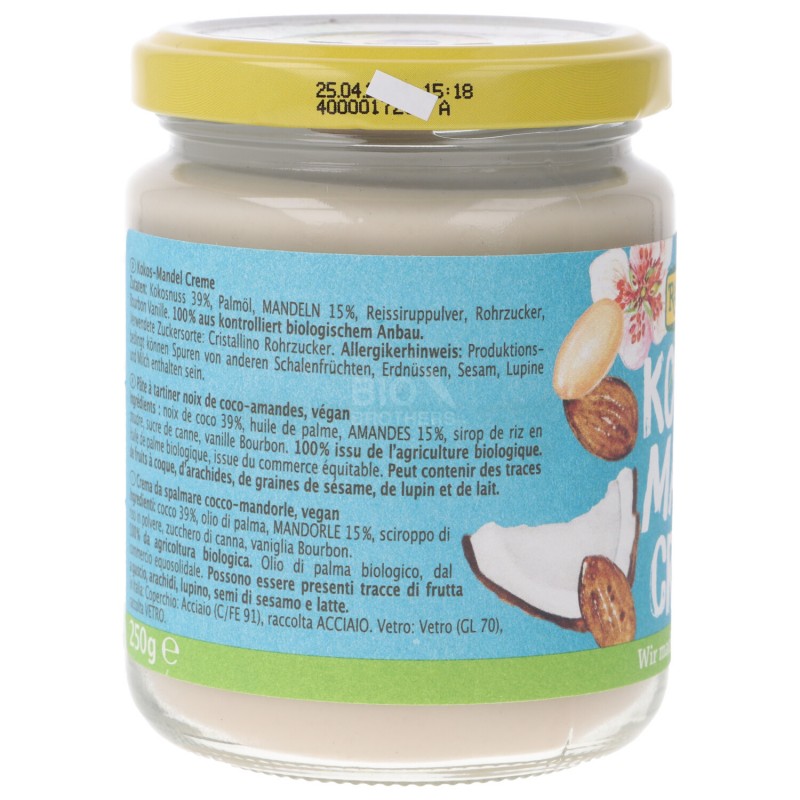 CREMA BIANCA MANDORLA & COCCO BIO 250G RAPUNZEL