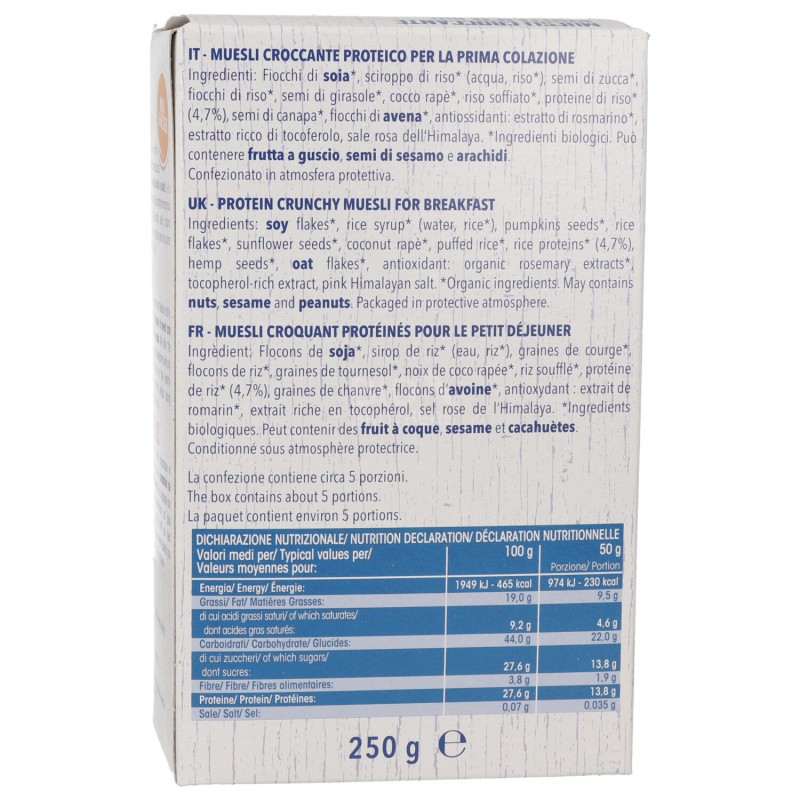 CRUNCHY PROTEICO 250GR SGLUT