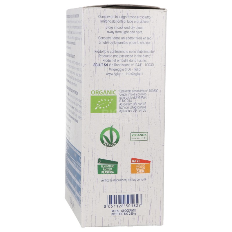 CRUNCHY PROTEICO 250GR SGLUT