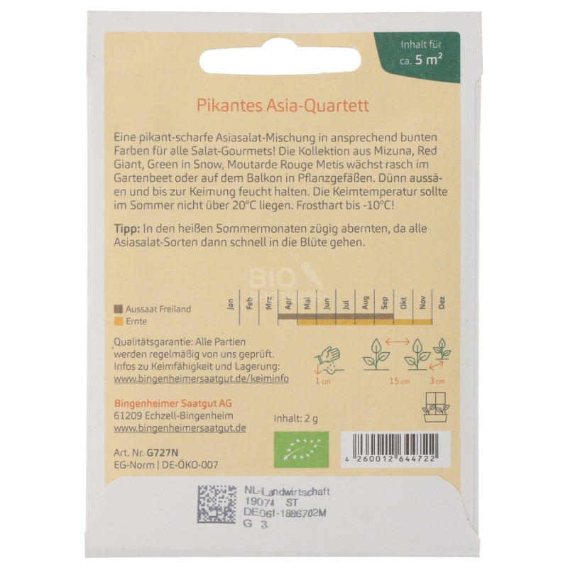 INSALATINA ASIA MIX SEMENTI DEMETER BUSTINA