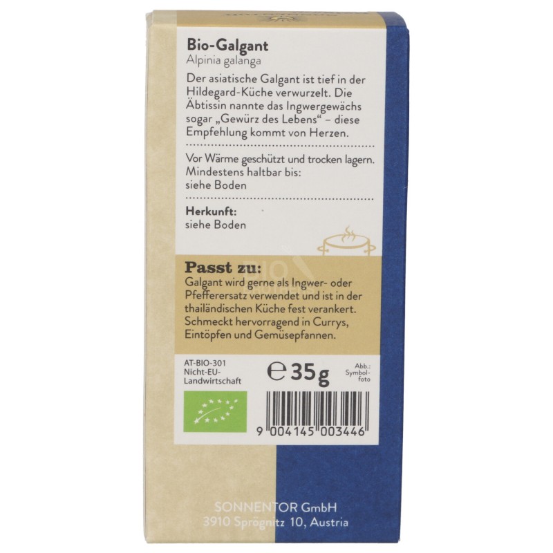 Galanga in polvere biologica