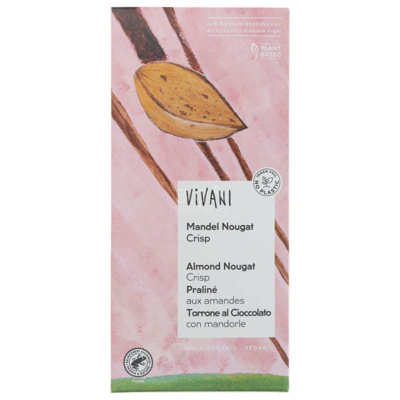 CIOCCOLATO PRALINA MANDORLE CRISP BIO VEGAN 80G