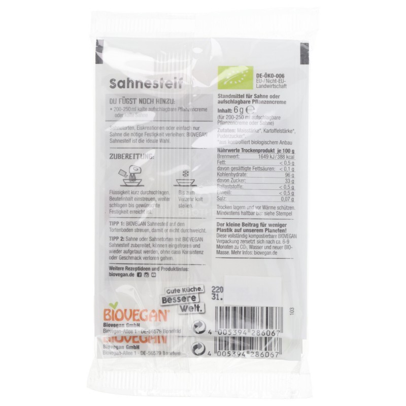 FISSANTE PER PANNA E CREME BIO S/G 3X6G