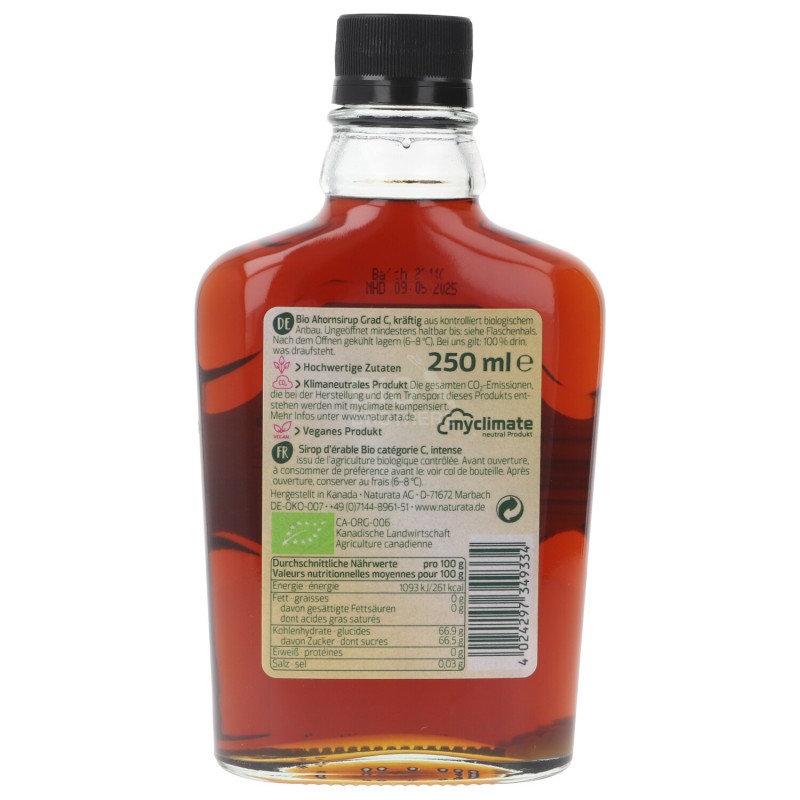 Sciroppo d'Acero Biologico Grado C formato medio