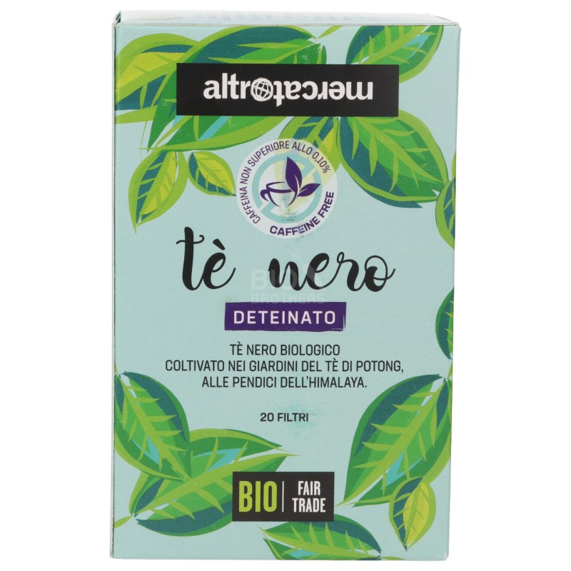 Tè nero bio deteinato