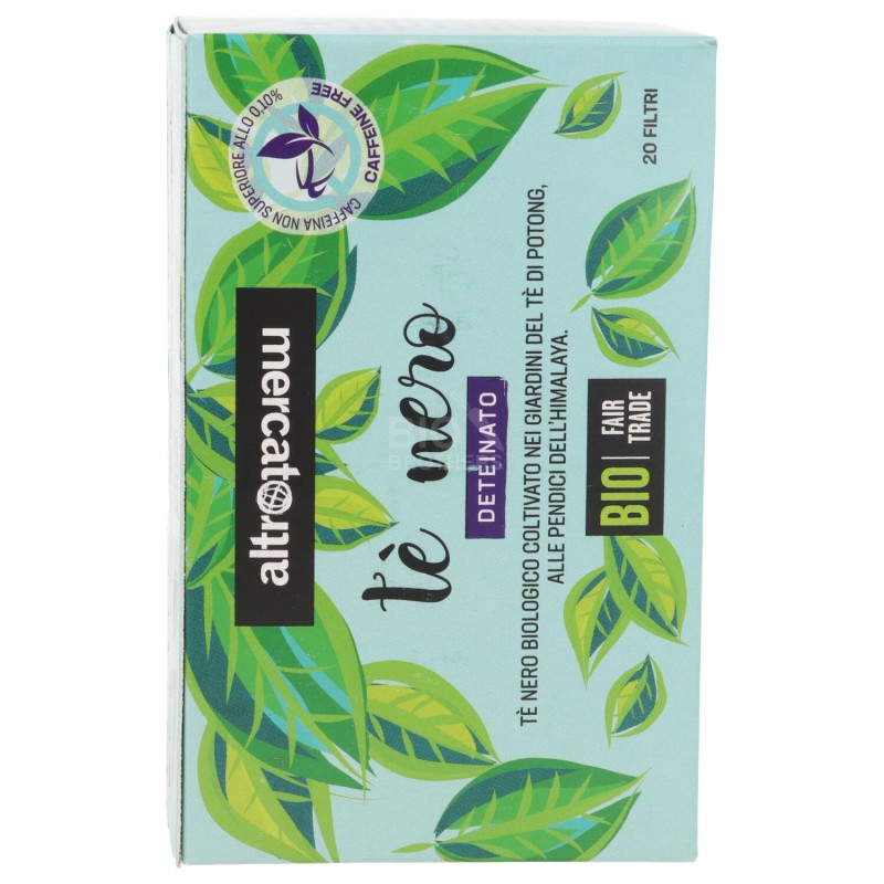 Tè nero bio deteinato