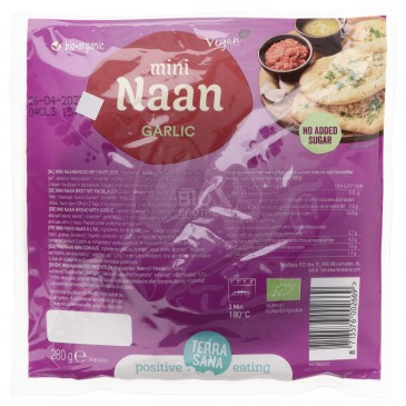 MINI NAAN BIOLOGICO CON AGLIO 280G TERRASANA MINI NAAN BIOLOGICO CON AGLIO 280G TERRASANA