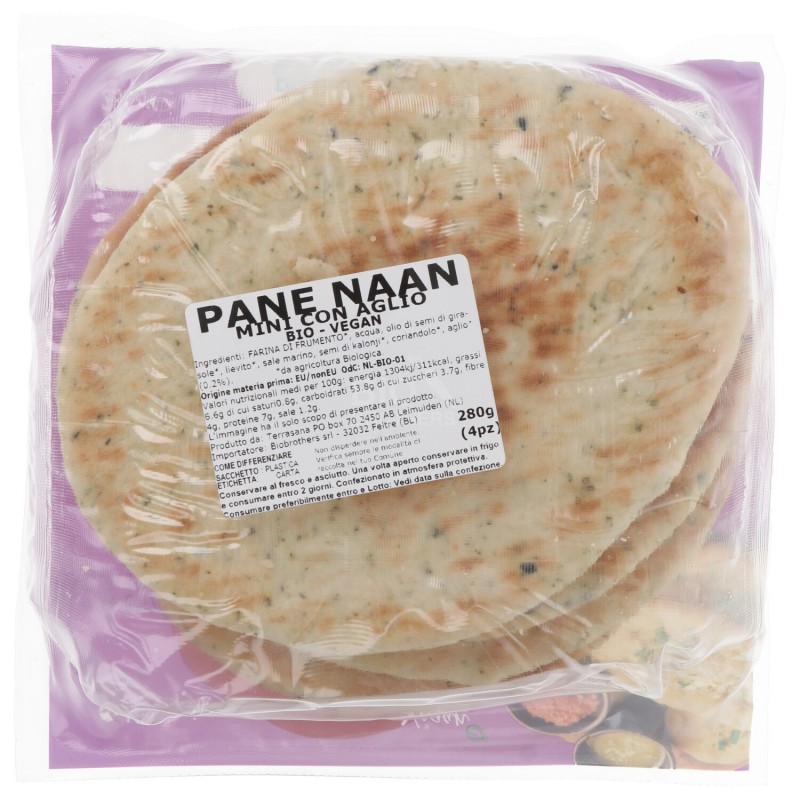 MINI NAAN BIOLOGICO CON AGLIO 280G TERRASANA