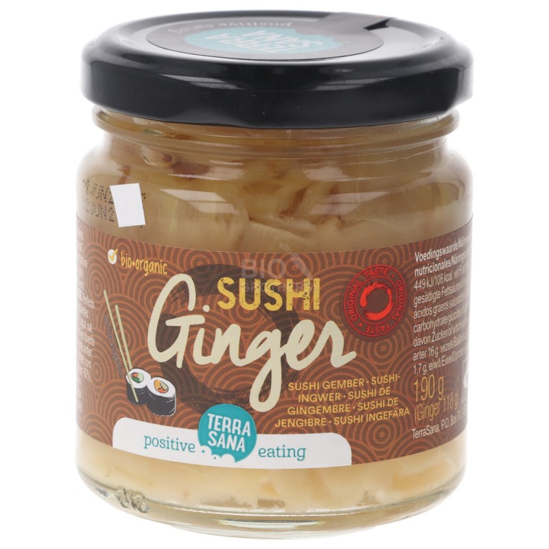 ZENZERO SUSHI FETTINE AGRODOLCE BIO 190G TERRASANA
