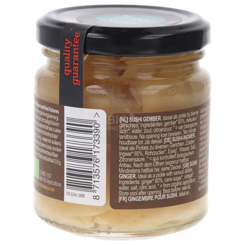 ZENZERO SUSHI FETTINE AGRODOLCE BIO 190G TERRASANA