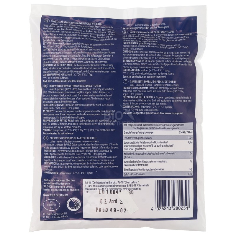 GAMBERETTI SELVATICI SURGELATI 200G WILDOCEAN