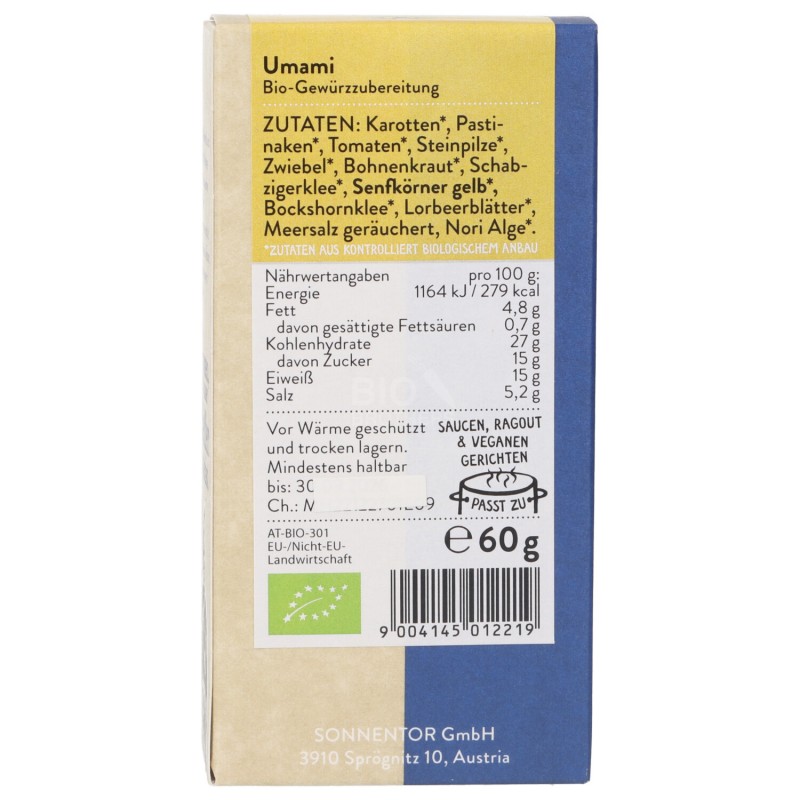 UMAMI PREPARAZIONE DI SPEZIE BIO 60G SNN