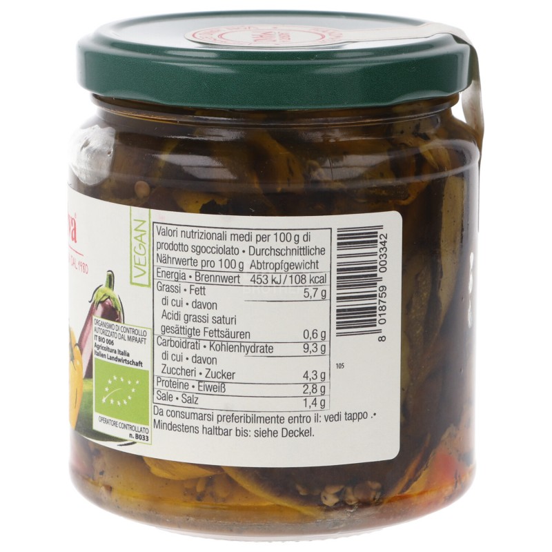 Grigliata vegan di verdure bio sott'olio