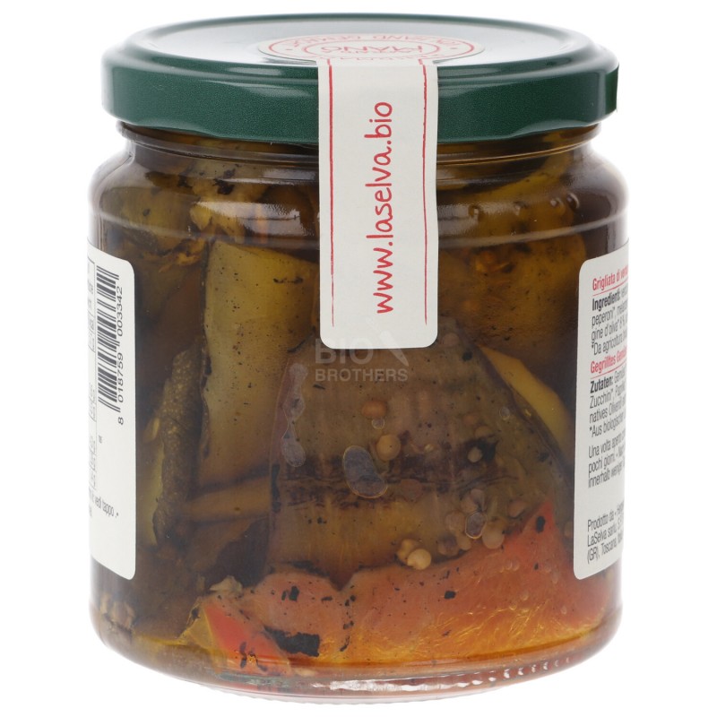 Grigliata vegan di verdure bio sott'olio