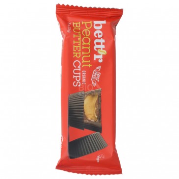 CIOCCOLATINI CUPS CON RIPIENO AL BURO DI ARACHIDI BIO 39G BETT'R CIOCCOLATINI CUPS CON RIPIENO AL BURO DI ARACHIDI BIO 39G BETT'R