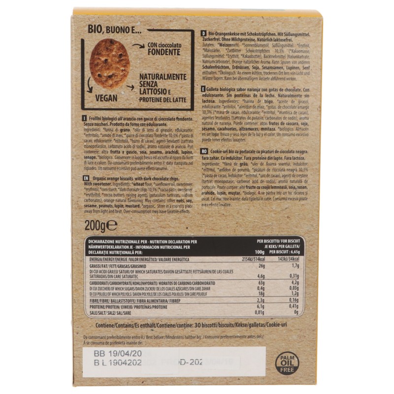 FROLL.ARANCIA GOCCE CIOCC.S/ZUCCH.200GR