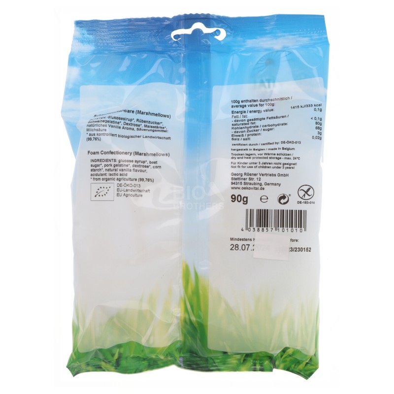 Vanilli Mellows biologici senza glutine