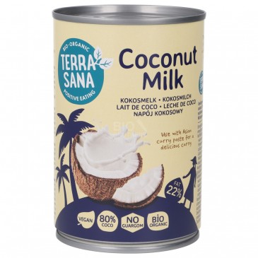 LATTE DI COCCO 22% GRASSI BIO 400ML TERRASANA LATTE DI COCCO 22% GRASSI BIO 400ML TERRASANA