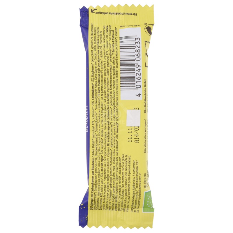 Barretta Mirtillo e Frutta secca Bio