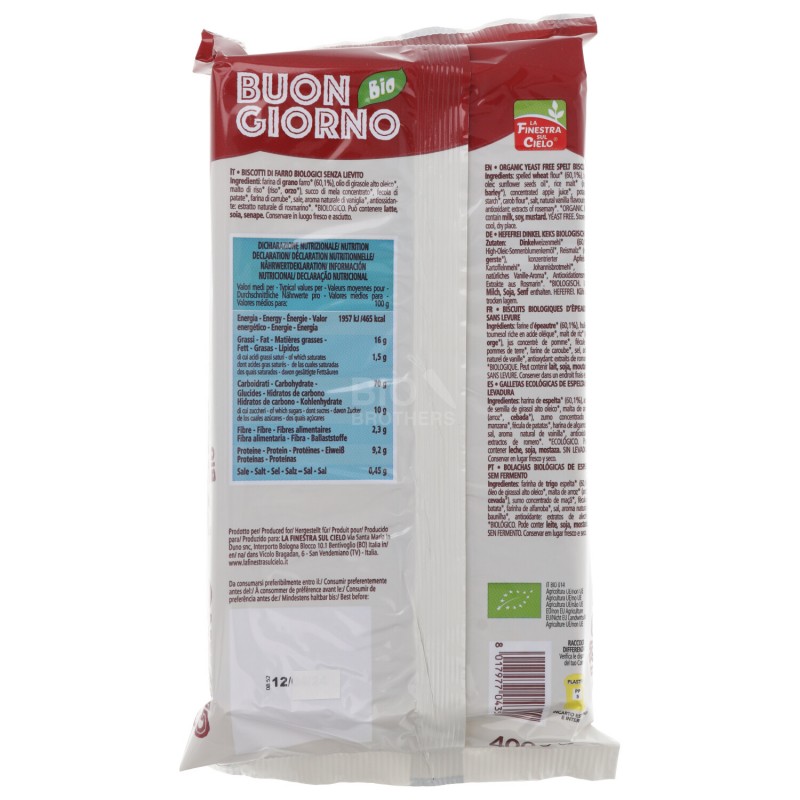 Biscotti di farro bio senza lievito