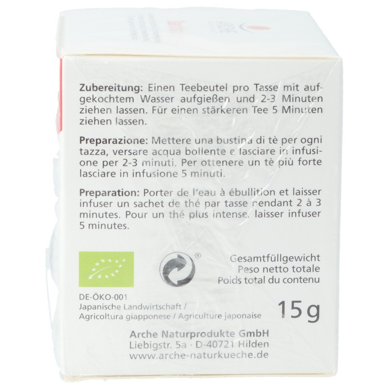 Tè Bancha bio in filtri