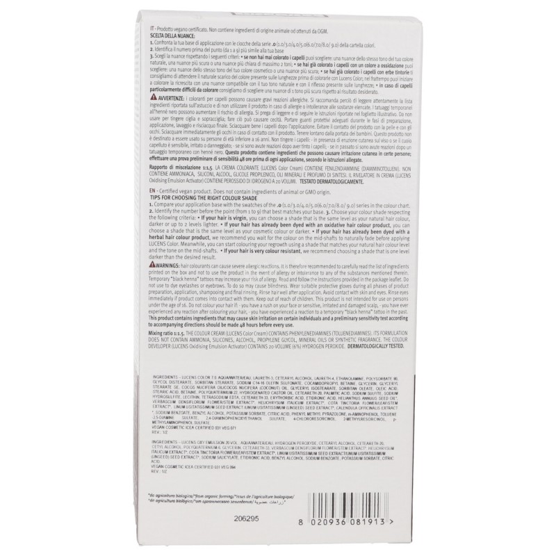 TINTA COLOR 7.0 BIONDO LUCENS