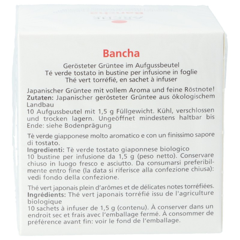 Tè Bancha bio in filtri