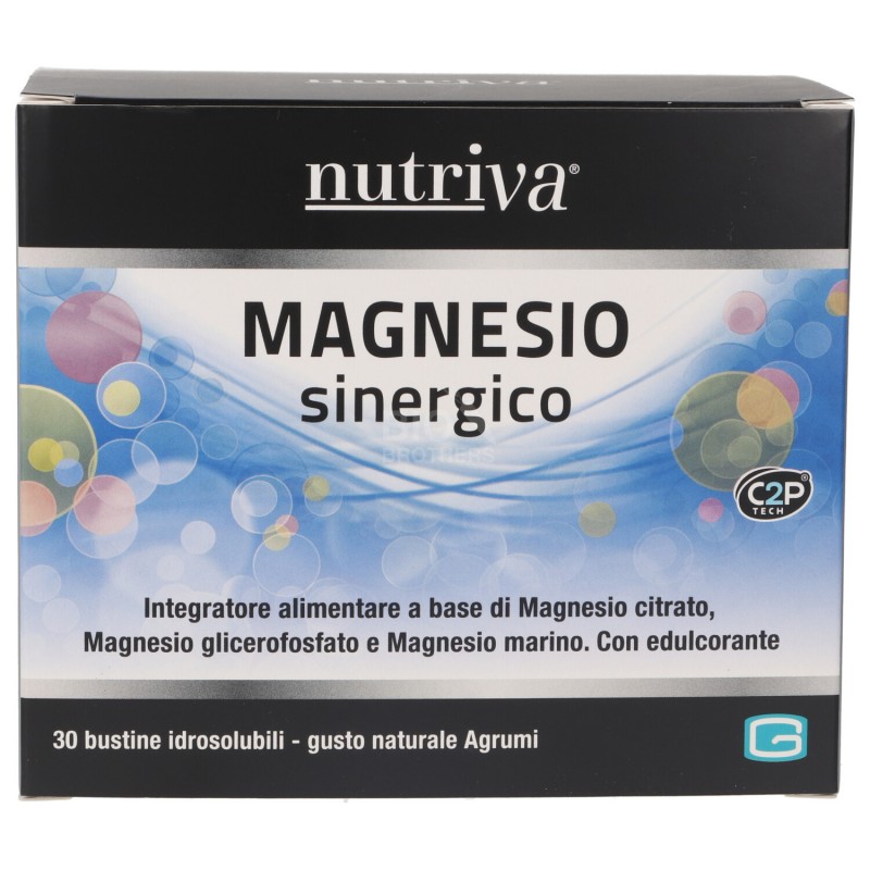 MAGNESIO SINERGICO BUSTINE GUSTO AGRUMI 66G NUTRIVA