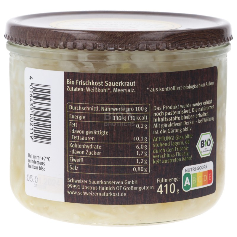 CRAUTI BIO IN VASO NON PASTORIZZATI 540ML 