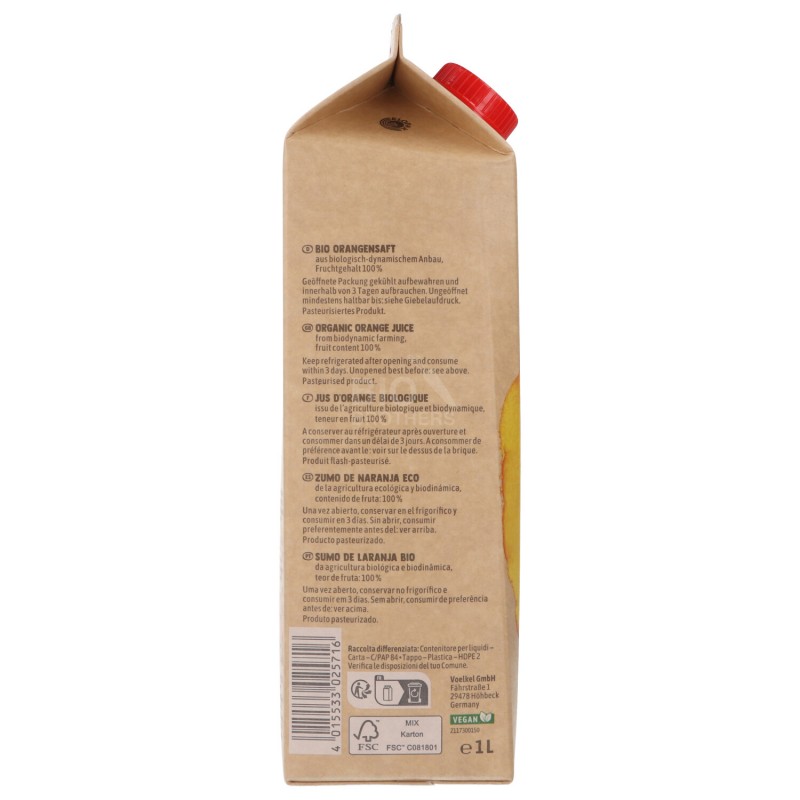 Succo di arancia demeter