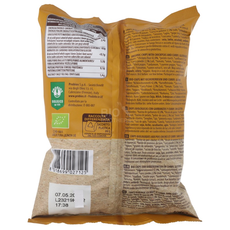 CHIPS CECI CURRY BIO 40GR