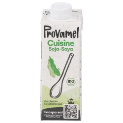 Alternativa vegana alla panna da cucina di soia bio