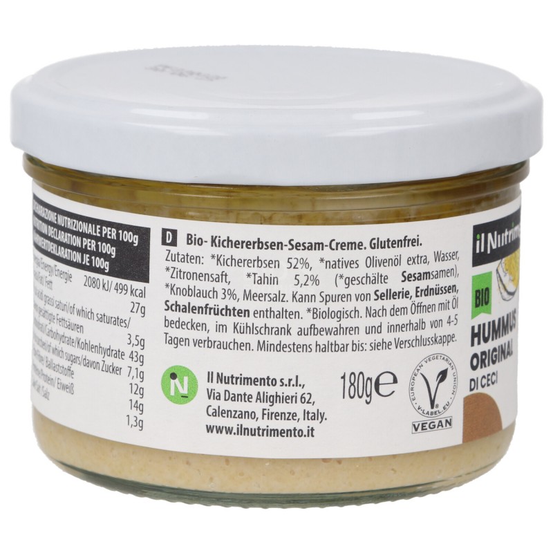 Hummus di Ceci biologico original