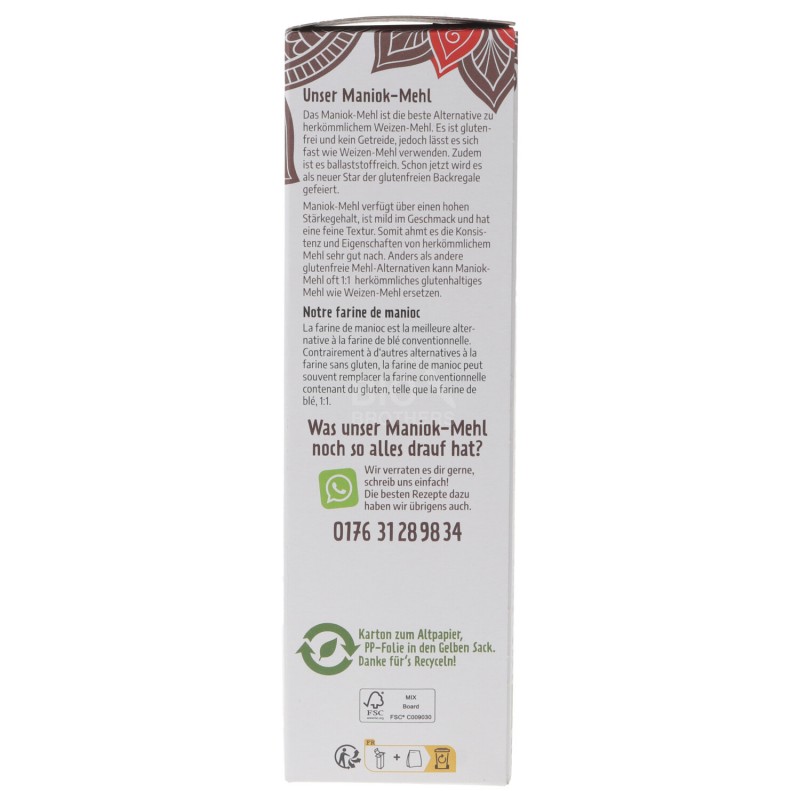 Pura Farina di Manioca Biologica Senza Glutine