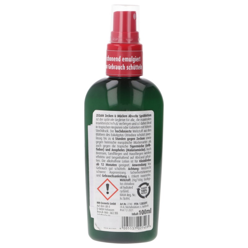 SPRAY OUTDOOR ZANZARE & ZECCHE 100ML ZEDAN