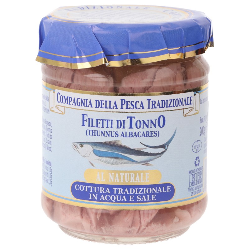 Filetti di tonno alalunga al naturale