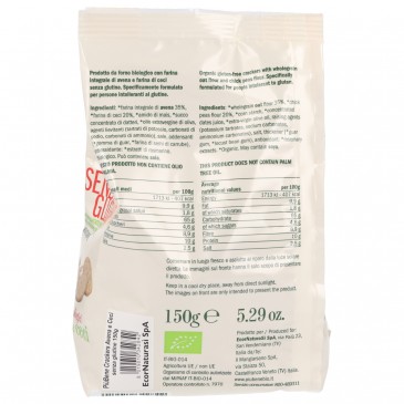 Crackers senza glutine con avena e ceci Crackers senza glutine con avena e ceci