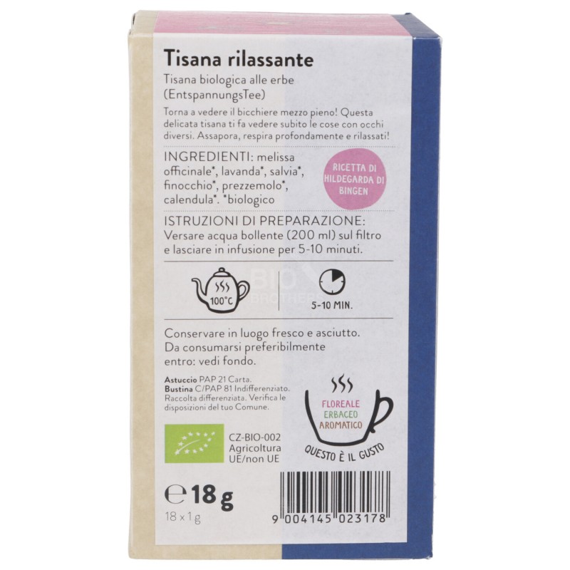 TISANA RILASSANTE BIO FILTR.18X1G SNN