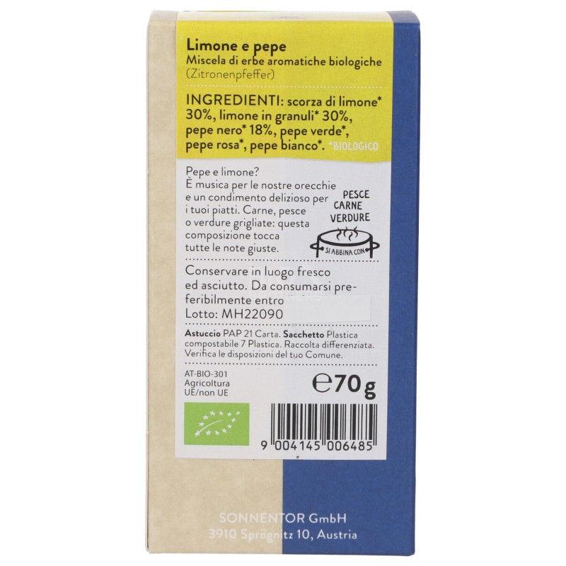 PEPE AL LIMONE PER PESCE E GRIGLIA 70G SNN