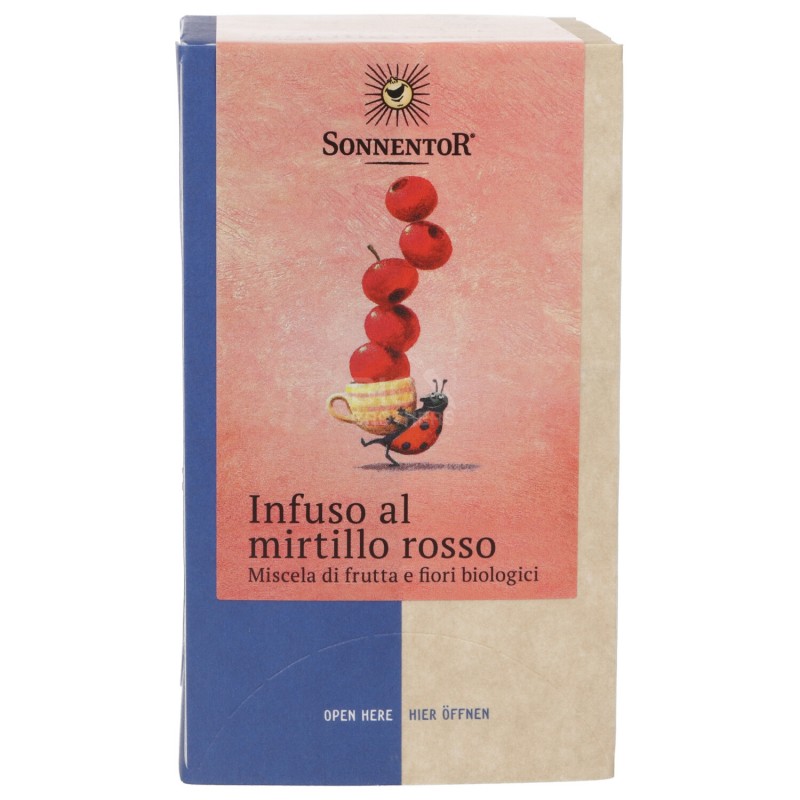 Infuso mirtillo rosso filtri