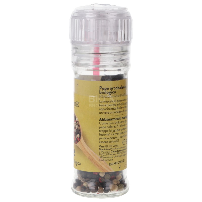 Pepe arcobaleno con tappo macinatore