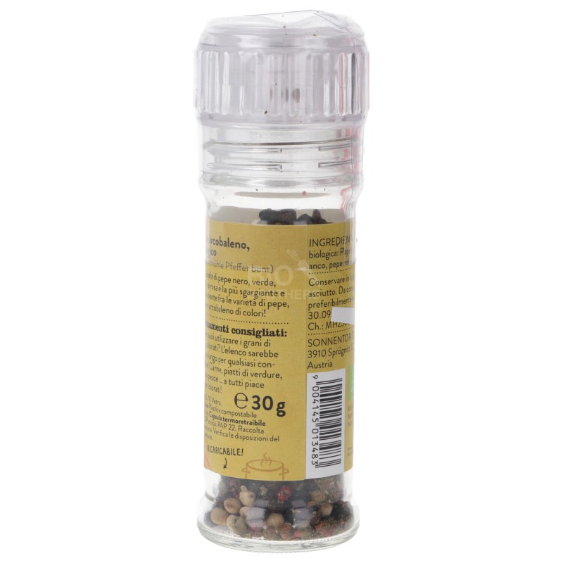 Pepe arcobaleno con tappo macinatore