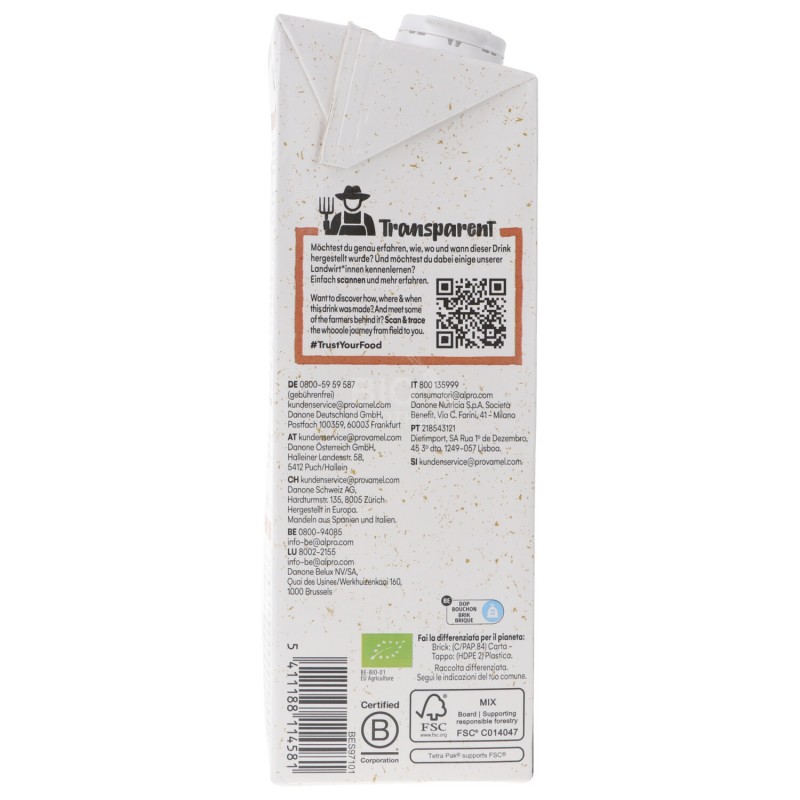 Drink Mandorla Bio senza zucchero aggiunto